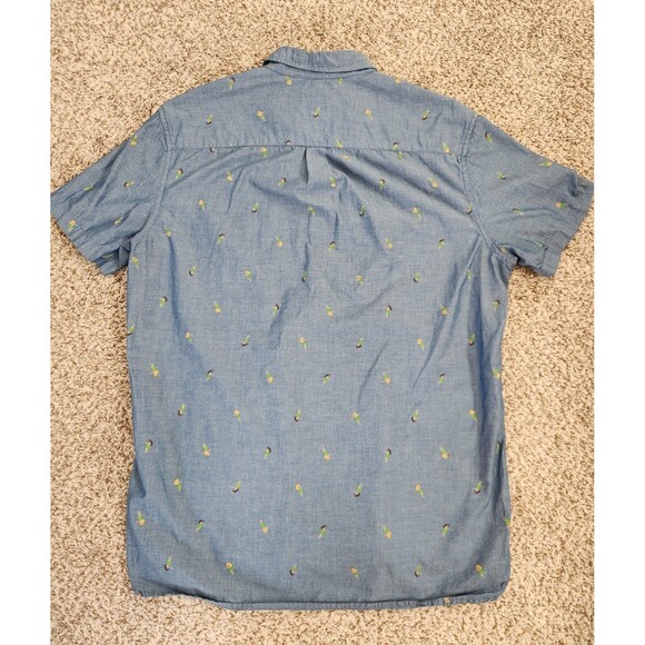 CHARLESTON THREADS Hula Dancer print short sleeve button down dress shirt sz M - Picture 3 of 7